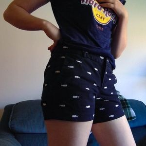 Banana Republic Blue Whale Printed Shorts, Size 4
